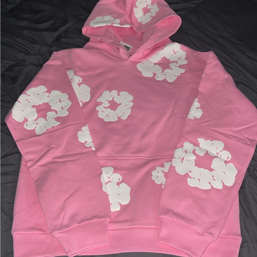 Pink denim tears hoodie